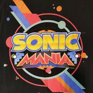 Sonic Mania Black T-Shirt XL Unisex Hedgehog